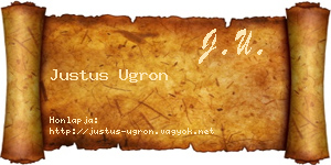 Justus Ugron névjegykártya